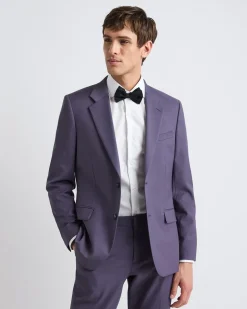 Slim-Fit Dark Violet Suit Blazer