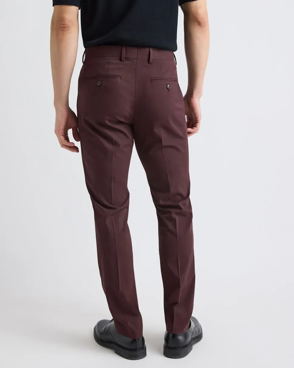 Slim-Fit Deep Berry Suit Pant
