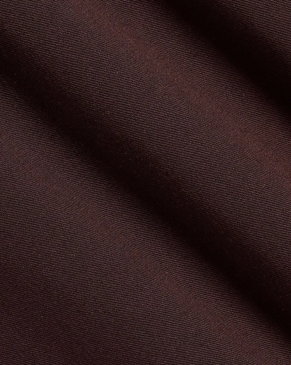 Slim-Fit Deep Berry Suit Pant