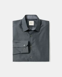 Slim-Fit Denim-Like Dress Shirt