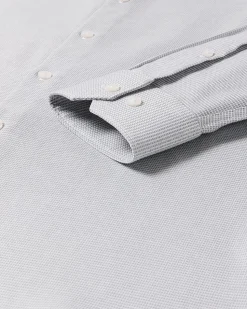 Slim-Fit Dobby Dress Shirt With Micro Squares
