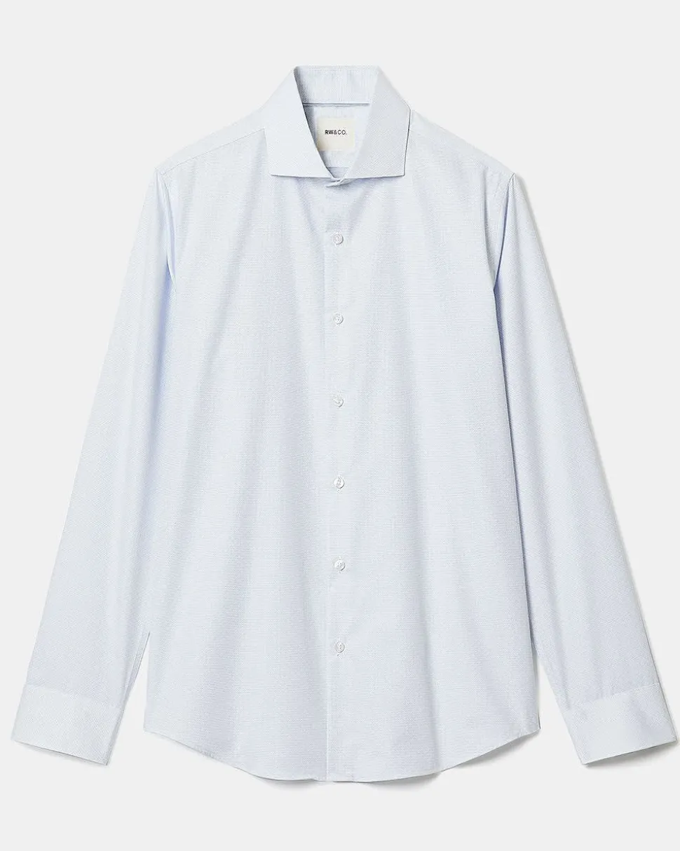 Slim-Fit Dotted Dress Shirt