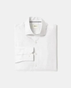 Slim-Fit Dress Shirt with Geometric Pattern
