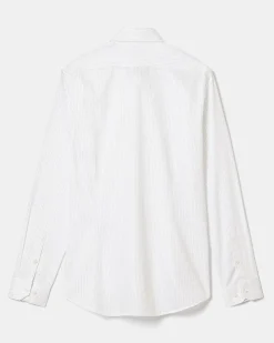 Slim-Fit Dress Shirt with Geometric Pattern