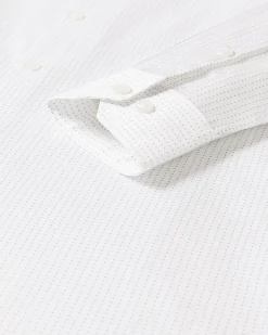 Slim-Fit Dress Shirt with Geometric Pattern
