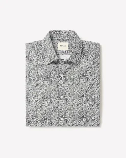 Slim-Fit Dress Shirt with Floral Pattern