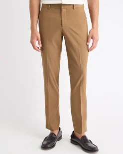 Slim-Fit Golden Brown Suit Pant