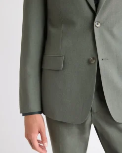Slim-Fit Green Suit Blazer