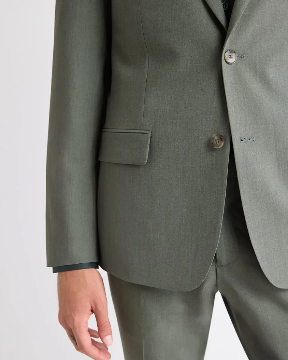 Slim-Fit Green Suit Blazer