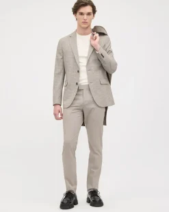 Slim-Fit Houndstooth Twill Blazer
