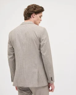 Slim-Fit Houndstooth Twill Blazer