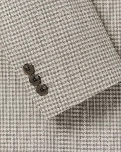 Slim-Fit Houndstooth Twill Blazer