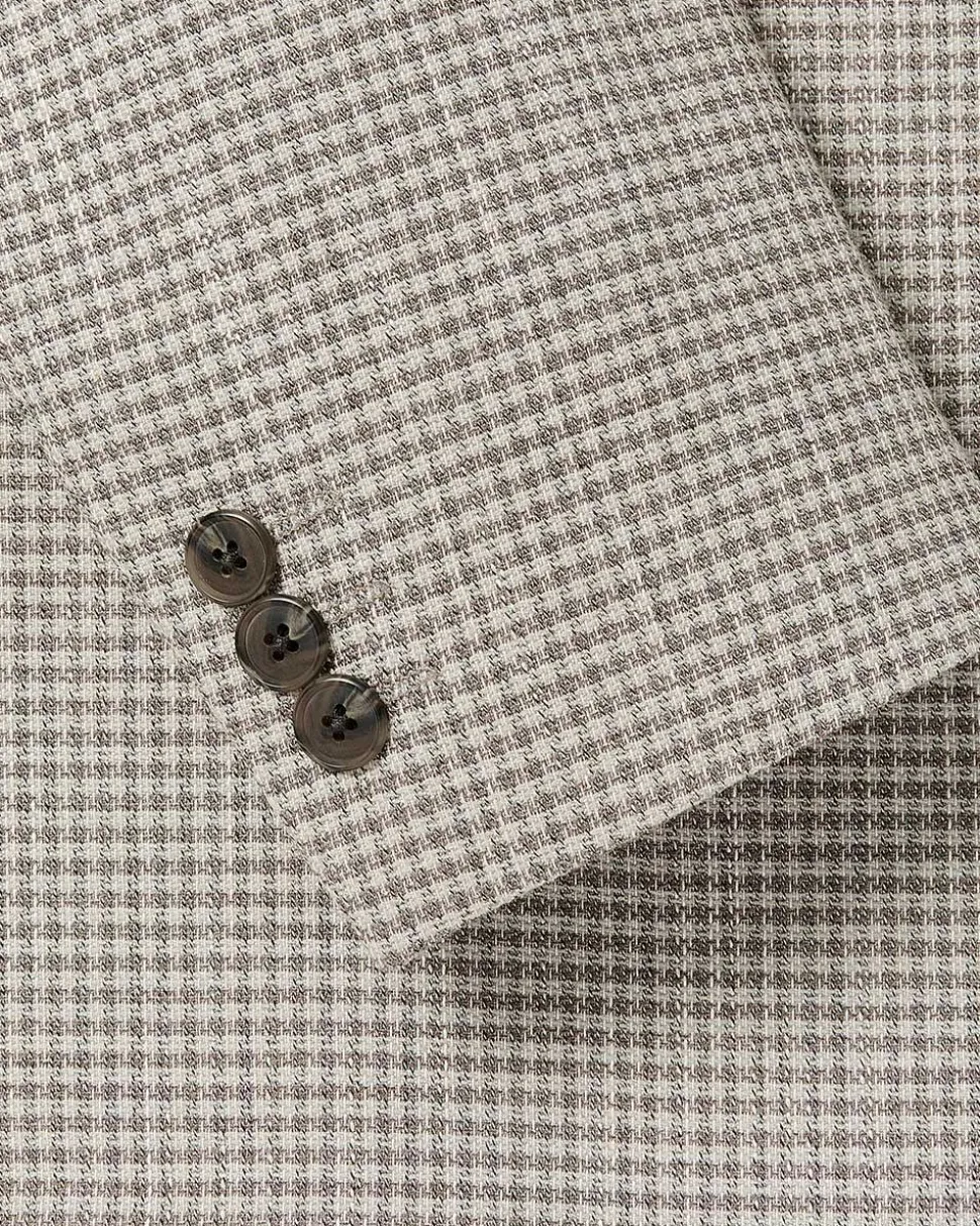 Slim-Fit Houndstooth Twill Blazer