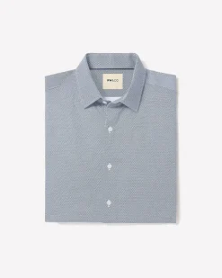 Slim-Fit Interlock-Cotton Dress Shirt