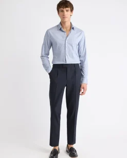 Slim-Fit Interlock-Cotton Dress Shirt