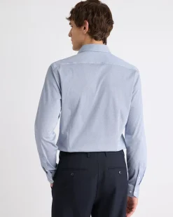 Slim-Fit Interlock-Cotton Dress Shirt