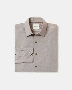 Slim-Fit Knit-Like Dress Shirt