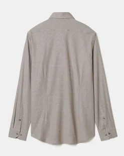 Slim-Fit Knit-Like Dress Shirt