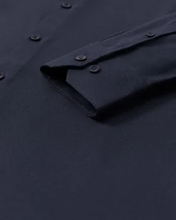 Slim-Fit Knit-Like Dress Shirt