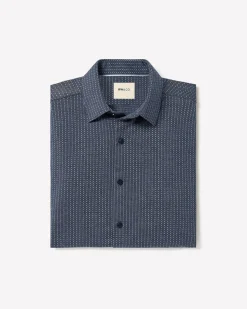 Slim-Fit Knit-Like Dress Shirt
