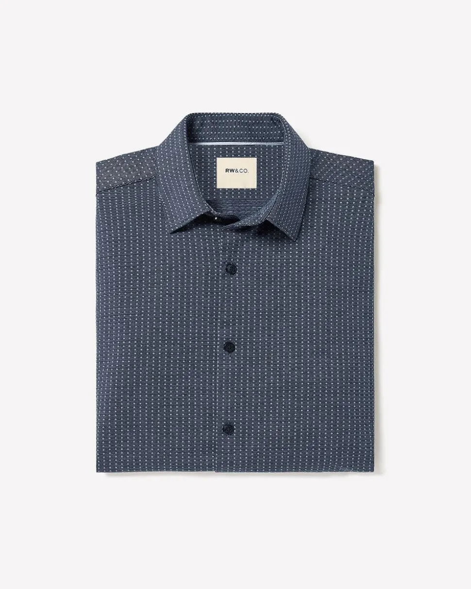 Slim-Fit Knit-Like Dress Shirt