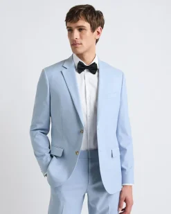 Slim-Fit Light Blue Suit Blazer