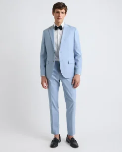 Slim-Fit Light Blue Suit Blazer