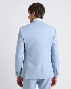 Slim-Fit Light Blue Suit Blazer