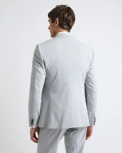 Slim-Fit Light Grey Suit Blazer
