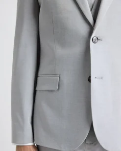 Slim-Fit Light Grey Suit Blazer