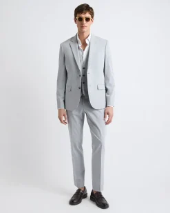 Slim-Fit Light Grey Suit Pant