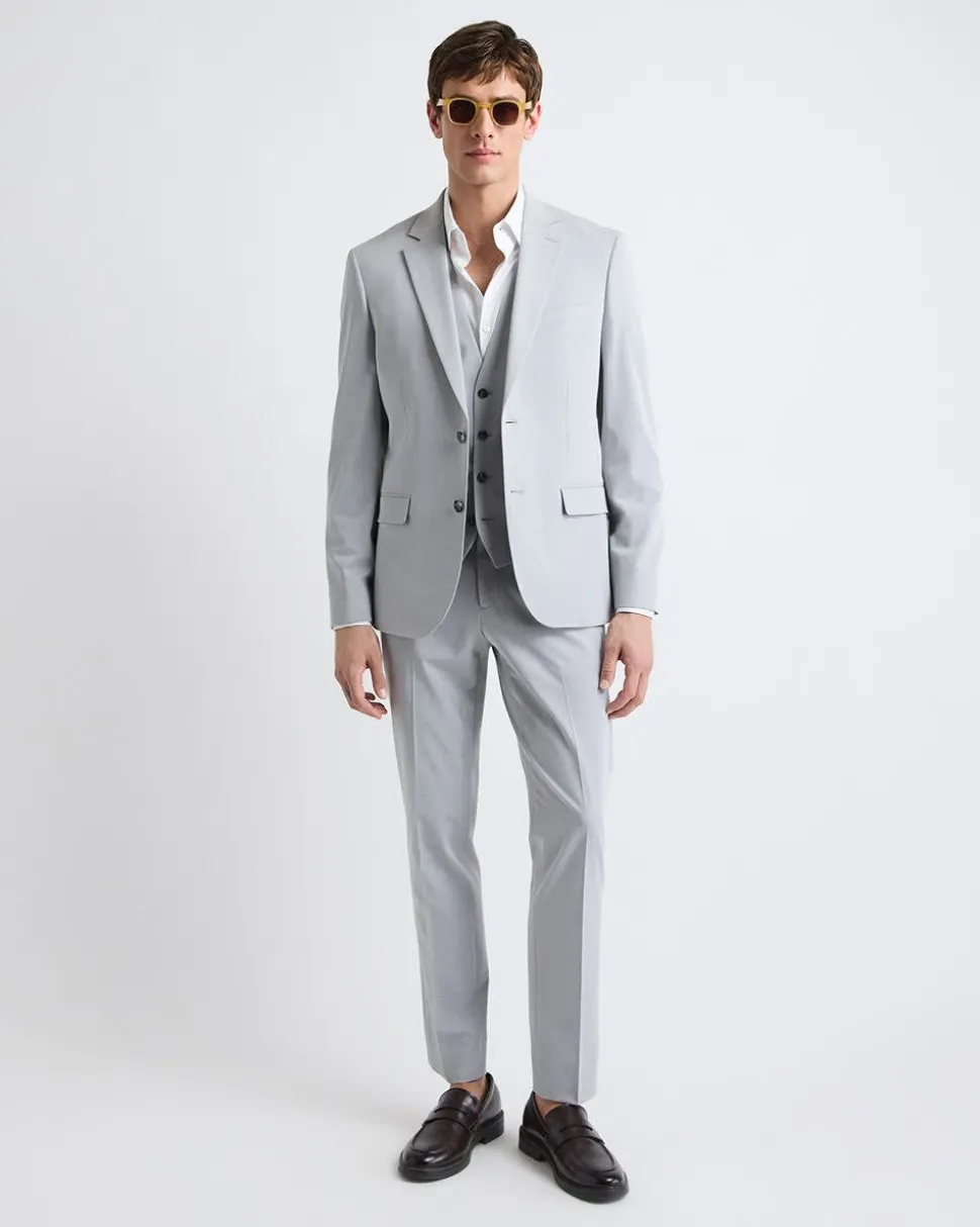 Slim-Fit Light Grey Suit Pant