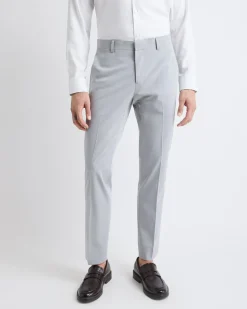 Slim-Fit Light Grey Suit Pant