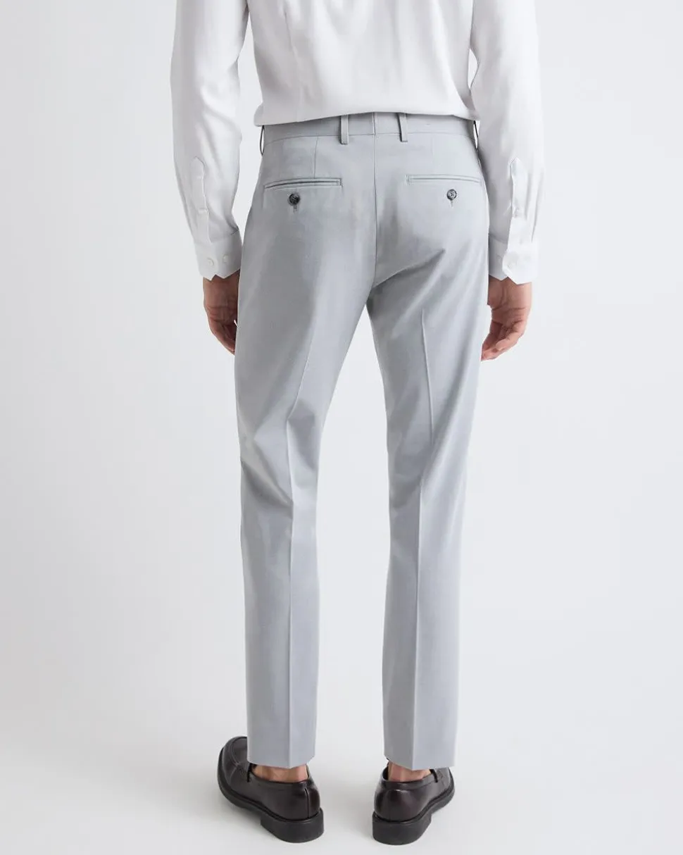 Slim-Fit Light Grey Suit Pant