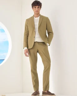 Slim-Fit Linen Suit Blazer