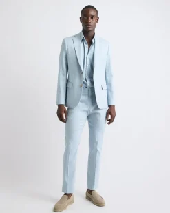 Slim-Fit Linen Suit Blazer