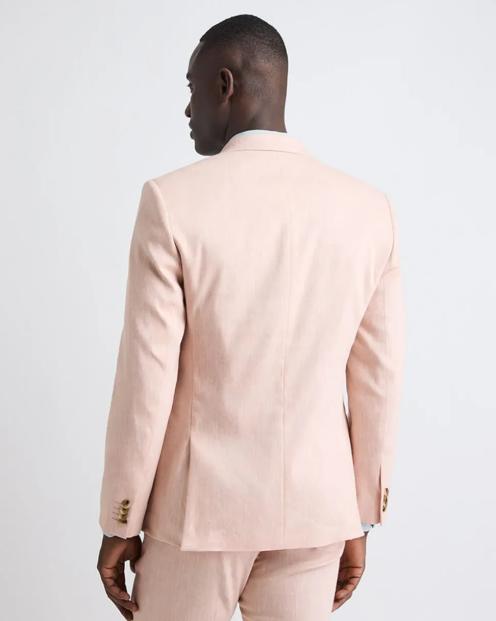 Slim-Fit Linen Suit Blazer