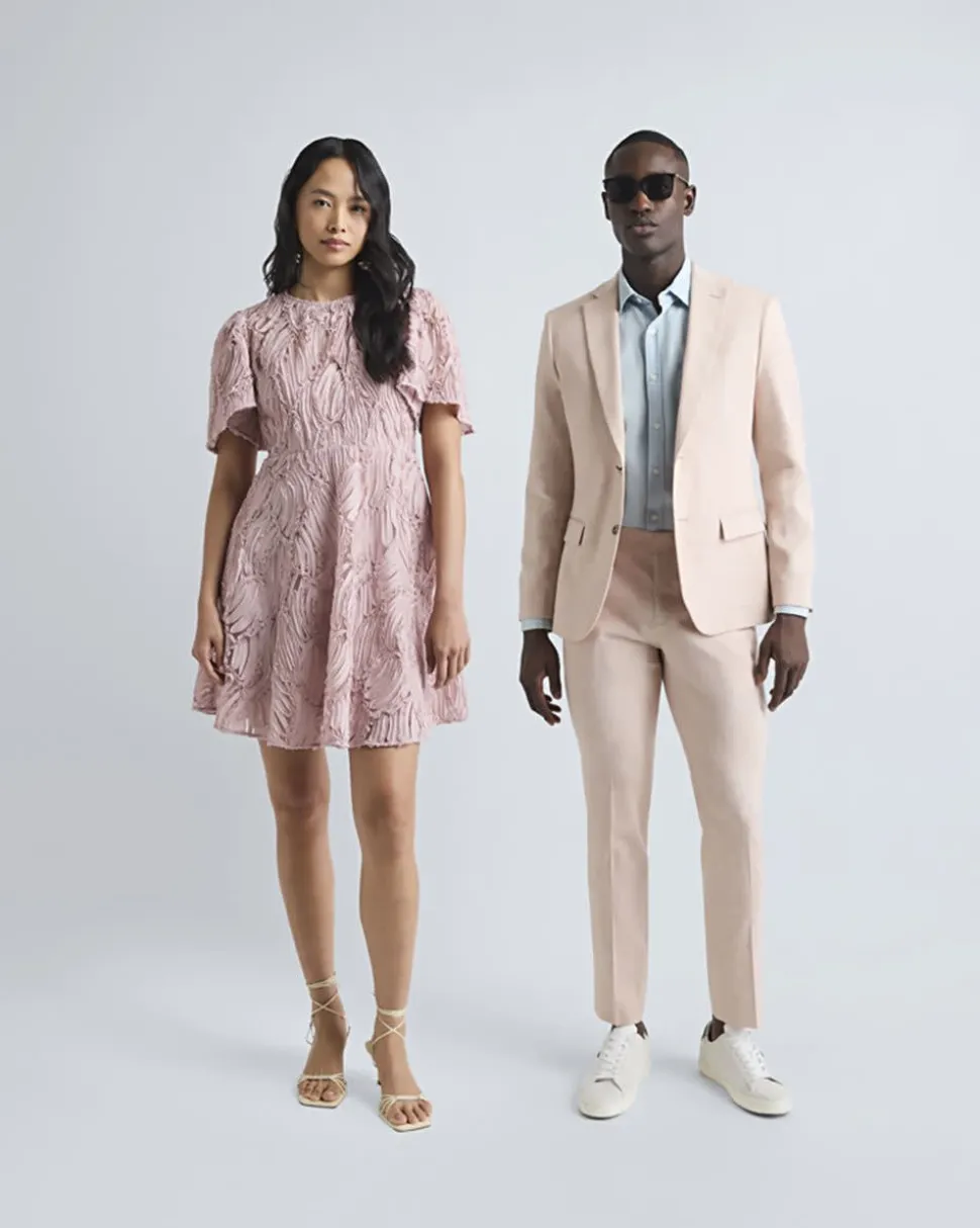 Slim-Fit Linen Suit Blazer