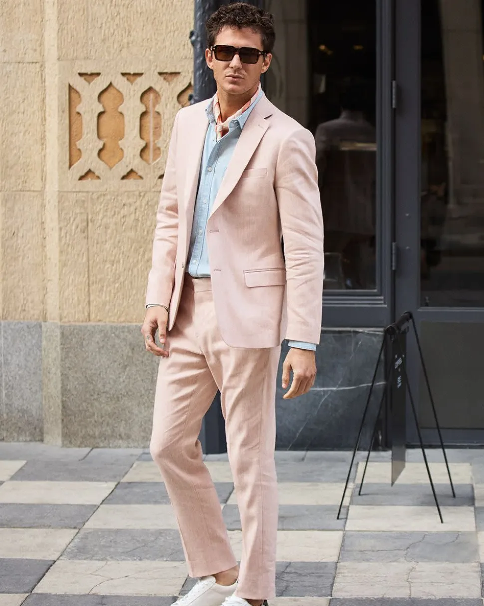 Slim-Fit Linen Suit Pant