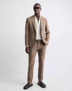 Slim-Fit Rose Taupe Suit Blazer