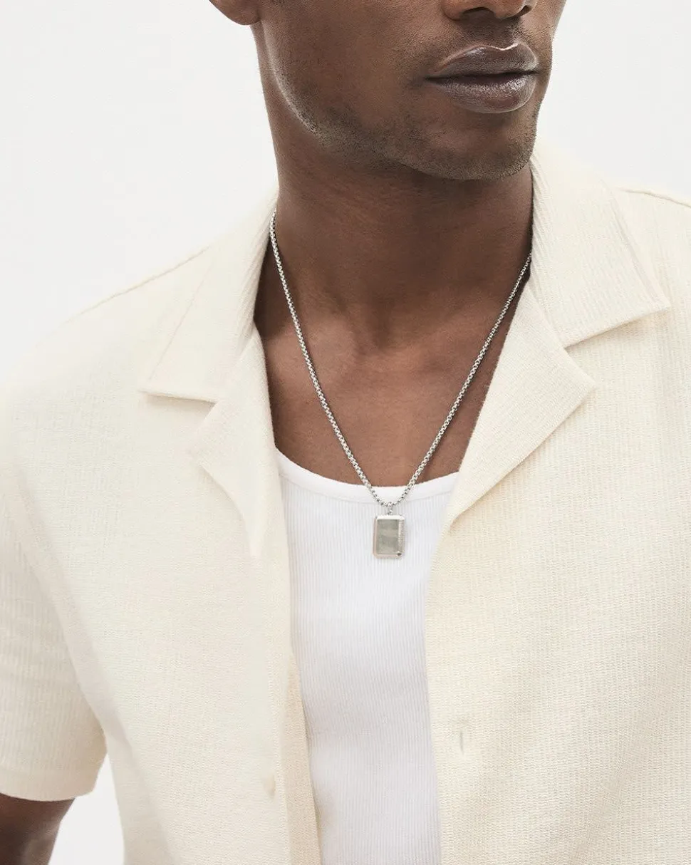 Slim-Fit Short-Sleeve Knit Shirt with Camp Collar