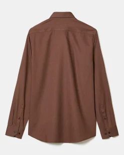 Slim-Fit Solid Cotton Modal Dress Shirt