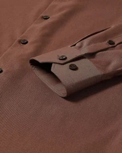 Slim-Fit Solid Cotton Modal Dress Shirt