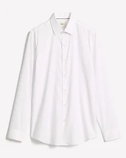 Slim-Fit Solid Cotton Modal Dress Shirt