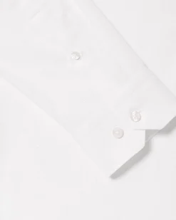 Slim-Fit Solid Cotton Modal Dress Shirt