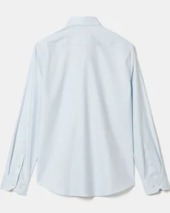 Slim-Fit Solid Sateen Dress Shirt