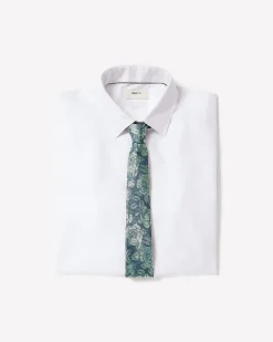 Slim-Fit Solid Twill Dress Shirt