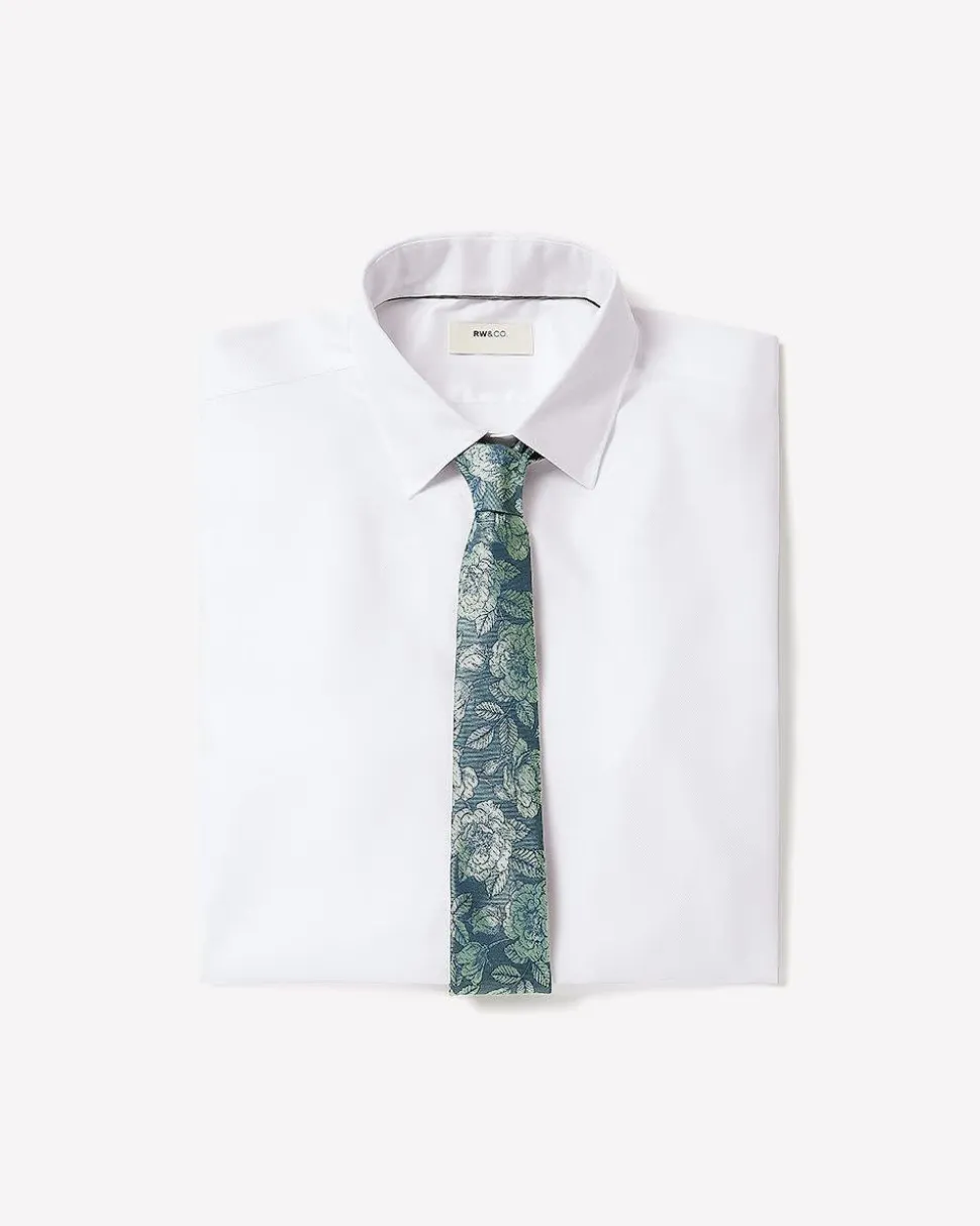 Slim-Fit Solid Twill Dress Shirt