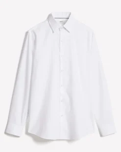 Slim-Fit Solid Twill Dress Shirt