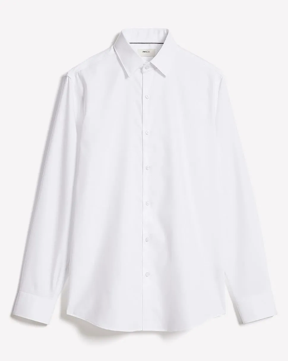 Slim-Fit Solid Twill Dress Shirt